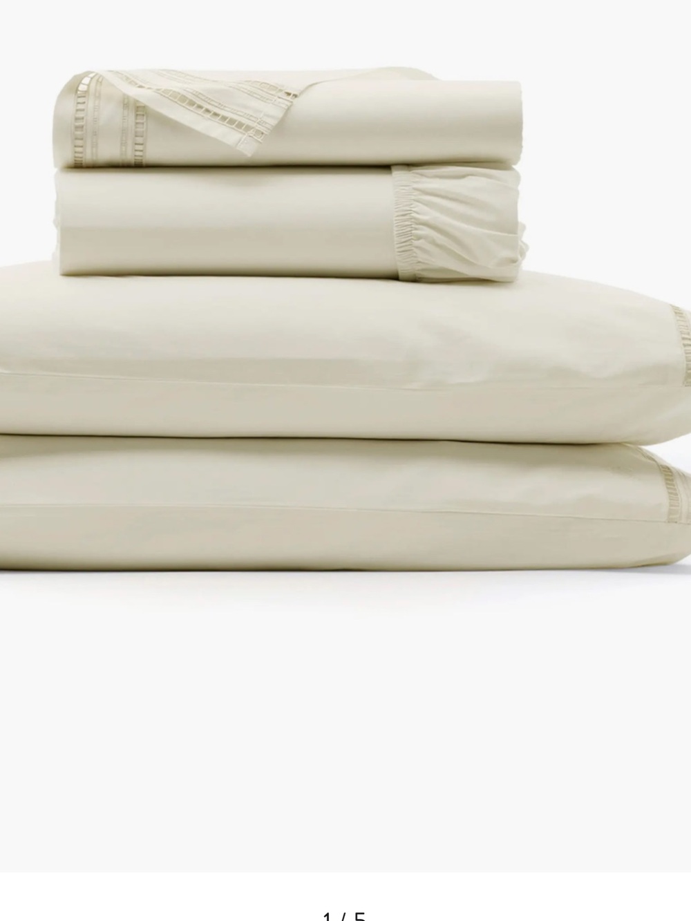 Boll & Branch Hemstitch Sheet Set in mist size king